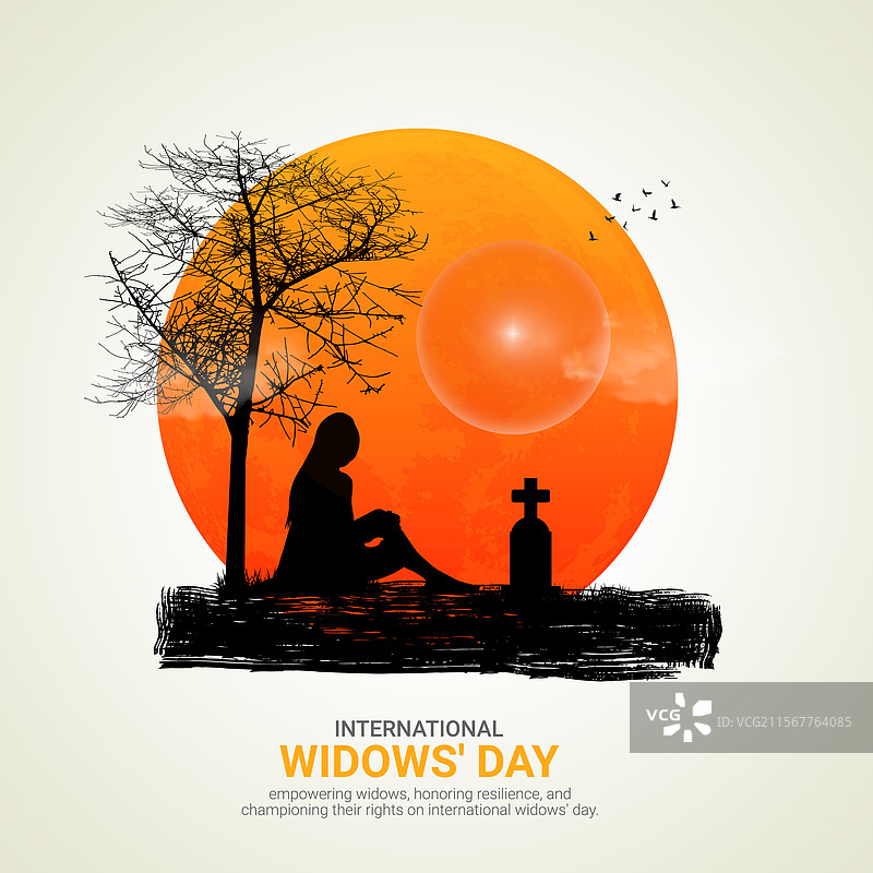 国际寡妇日创意广告图片素材