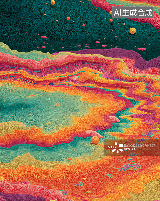 【AI数字艺术】彩色流体艺术画面图片素材