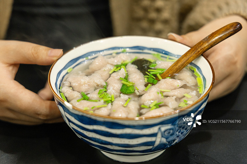 福鼎肉片鲜汤福建美食肉片汤福建美味瘦肉汤瘦肉图片素材