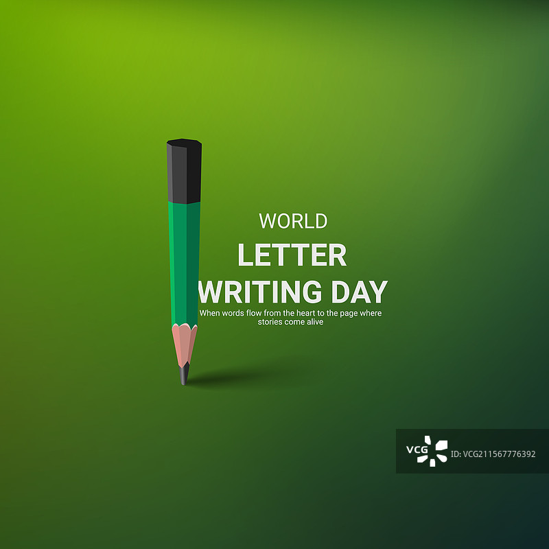 创意广告设计信件写作日图片素材
