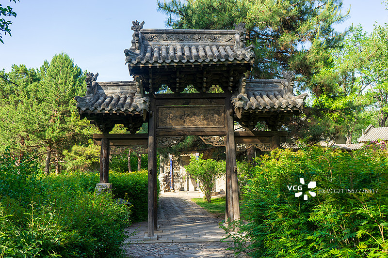 山西晋中常家庄园百狮园图片素材