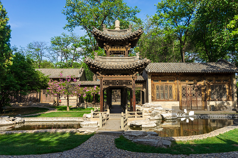 山西晋中常家庄园百狮园图片素材