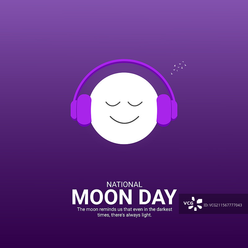 国家月亮日创意广告设计周年庆图片素材