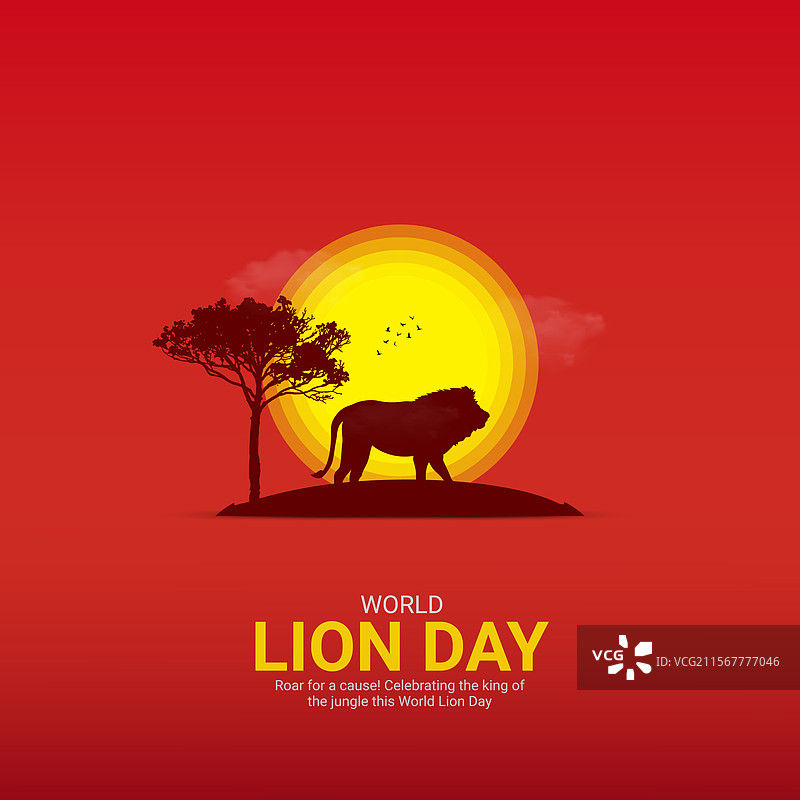 国际狮子日创意广告设计狮子图片素材