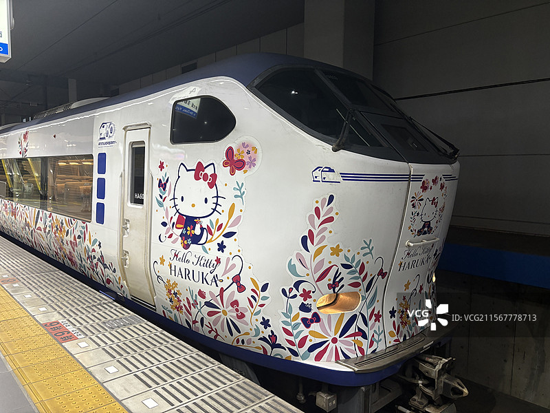 日本京都铁路hello Kitty专列图片素材