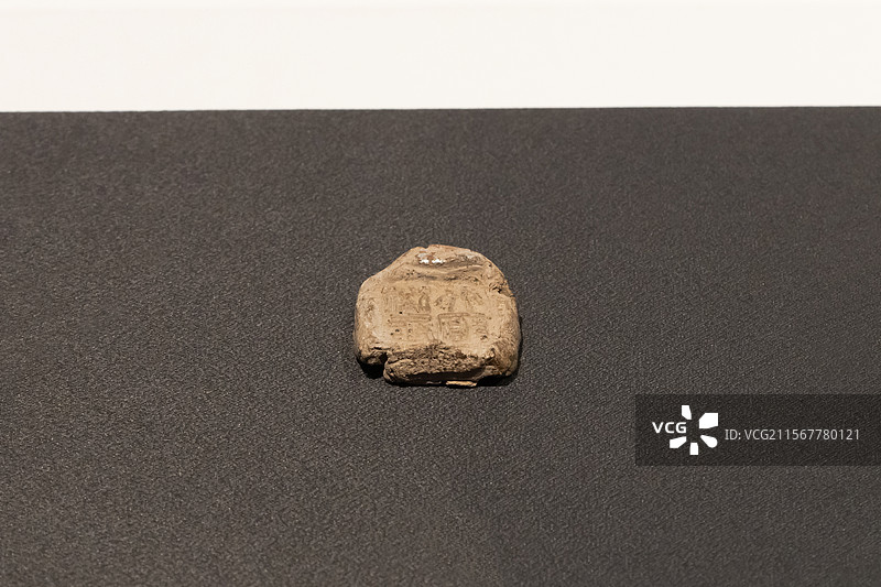 陕西历史博物馆秦汉馆"大廏狱丞"封泥汉代图片素材