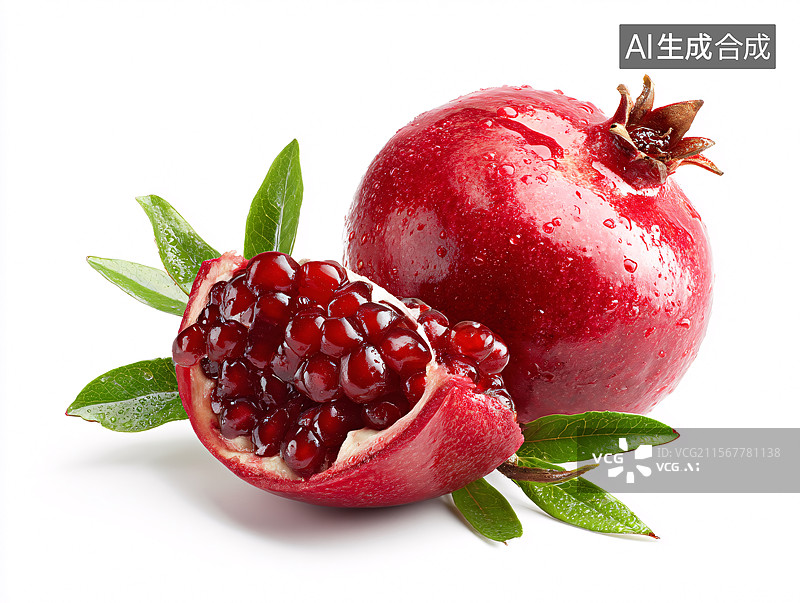 【AI数字艺术】新鲜的石榴图片素材