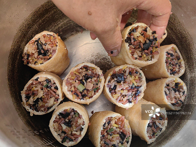 豆腐酿美食酿豆腐广西三月三美食酿豆腐图片素材