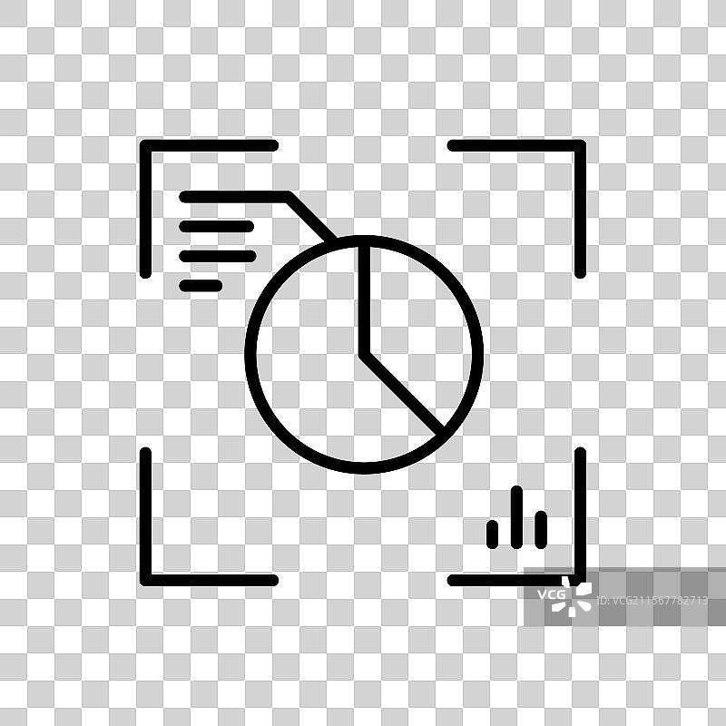 细线风格的数据分析图标图片素材