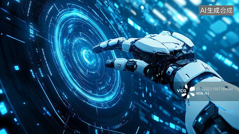 【AI数字艺术】科幻风机械手臂科技图图片素材