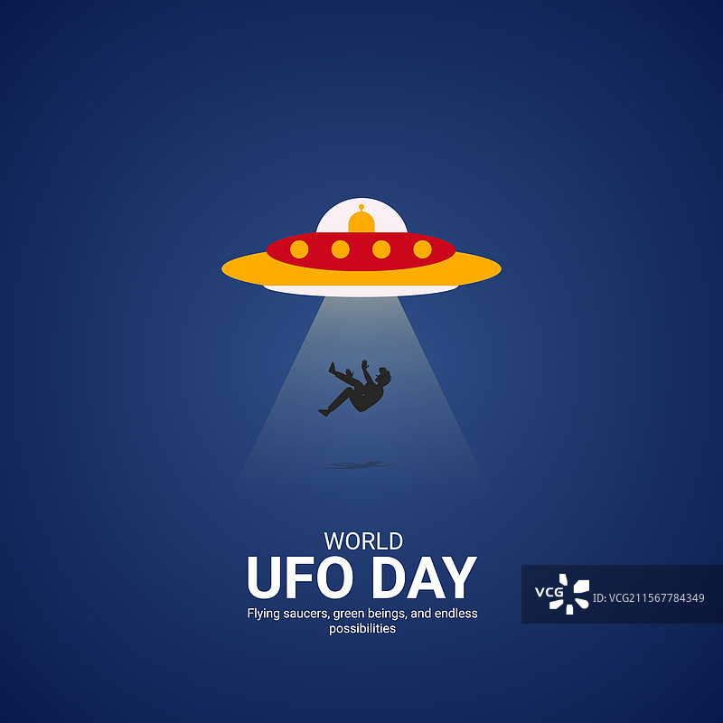 世界不明飞行物日创意广告设计图片素材