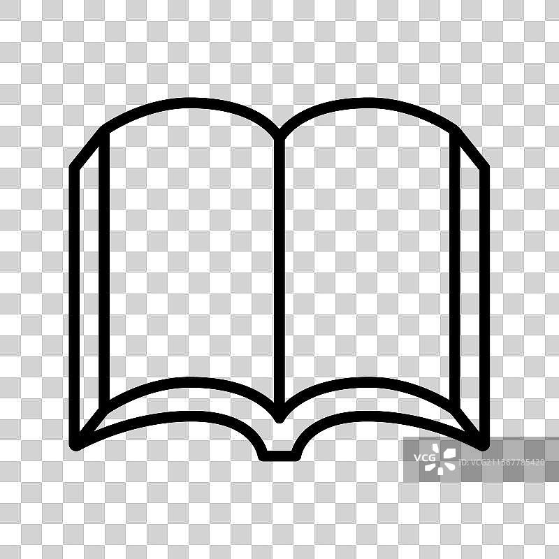 薄线风格的书籍图标图形设计图片素材