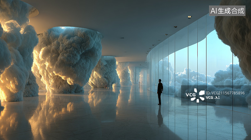 【AI数字艺术】云雕艺术建筑图片素材