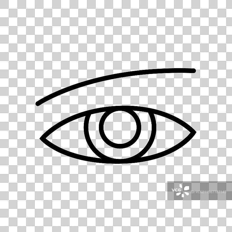 细线风格的眼睛图标图形设计图片素材