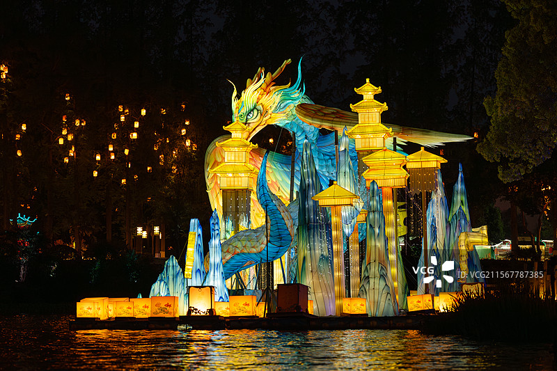 南京，夜游秦淮河图片素材