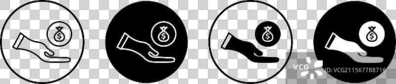 贡献扁平线图标集 贡献细线图片素材