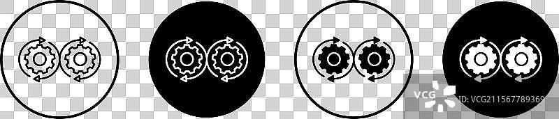 开发运维扁平线图标集 开发运维细线图标图片素材