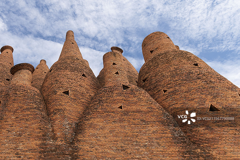 云南红河弥勒市著名景点-东方韵艺术小镇-万花筒建筑风光图片素材