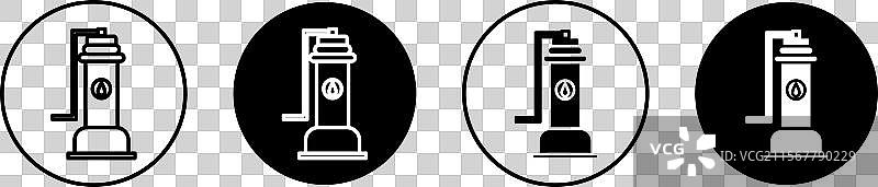 污水泵扁平线条图标集 污水泵细线图标图片素材