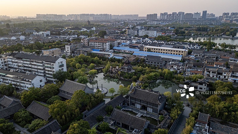 淮安府署航拍视角图片素材