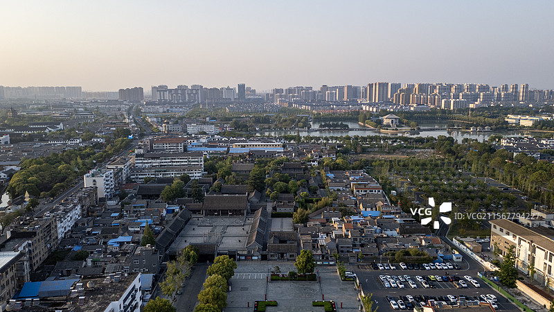 淮安府署航拍视角图片素材