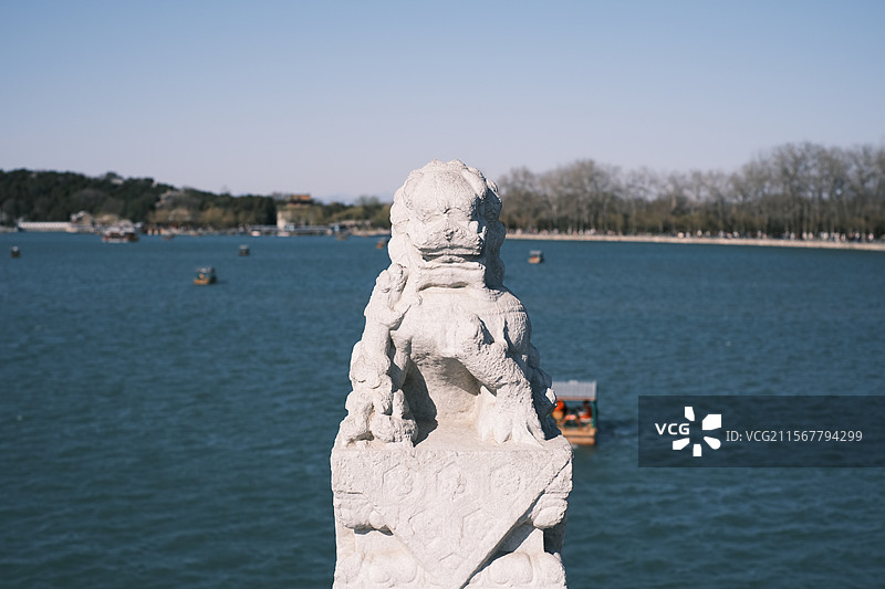 颐和园石狮子图片素材