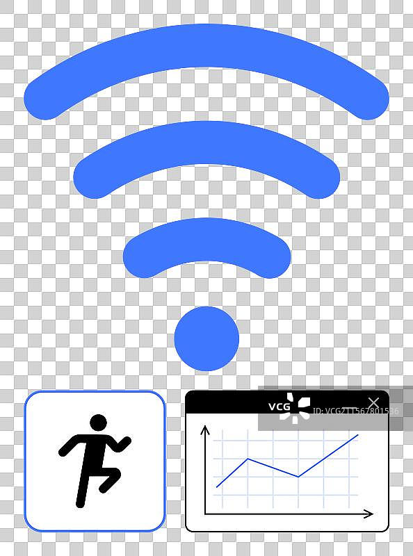 无线连接的健身追踪器图片素材