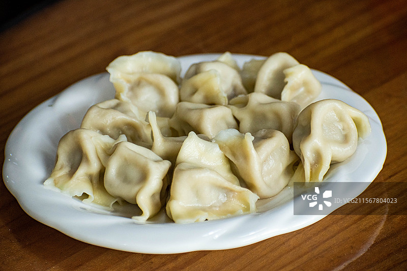 东北水饺、饺子小菜、碗筷、就餐图片素材