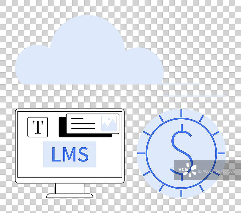 基于云的学习管理系统平台图片素材