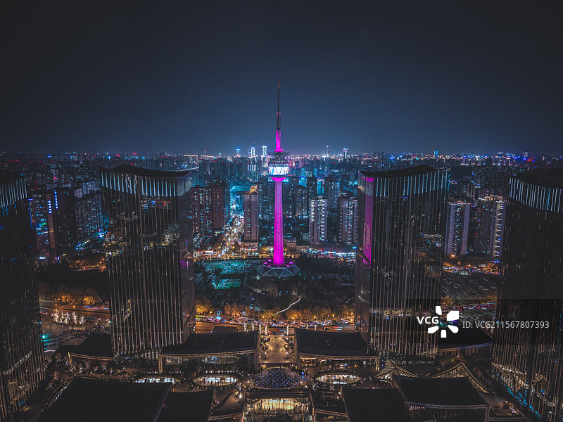 西安万象城电视塔图片素材