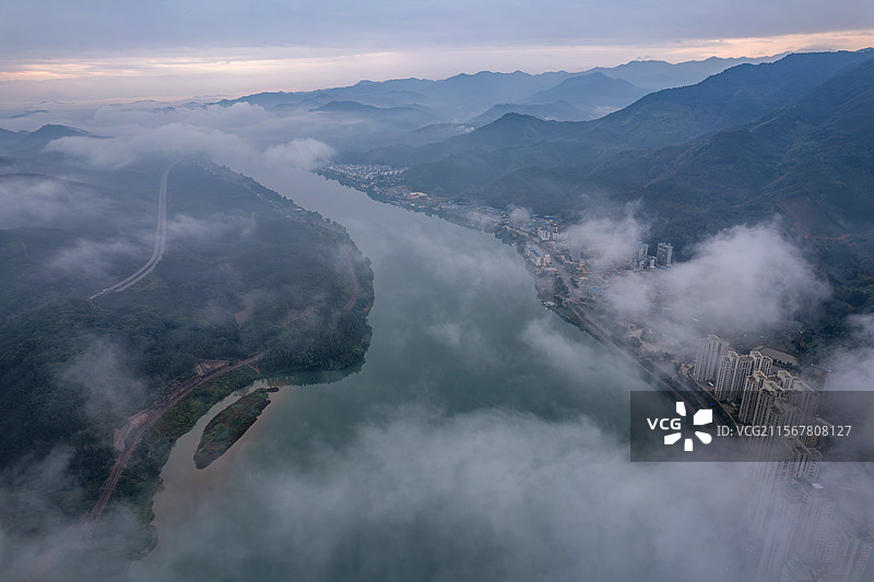 福建省南平市顺昌县的城市风光图片素材