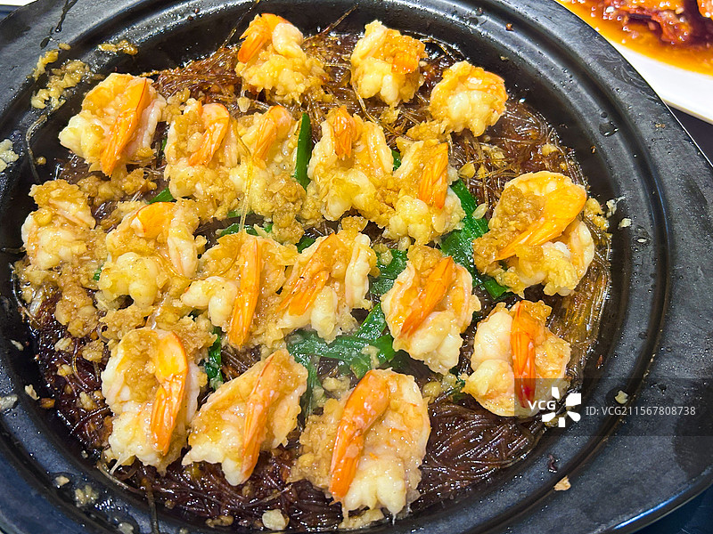 砂锅蒜蓉粉丝虾图片素材