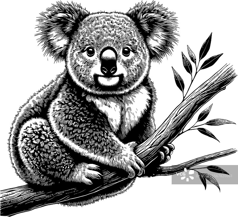 考拉的详细特征图片素材