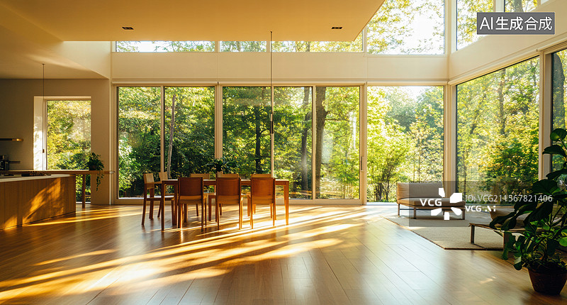 【AI数字艺术】现代简约客厅设计图片素材