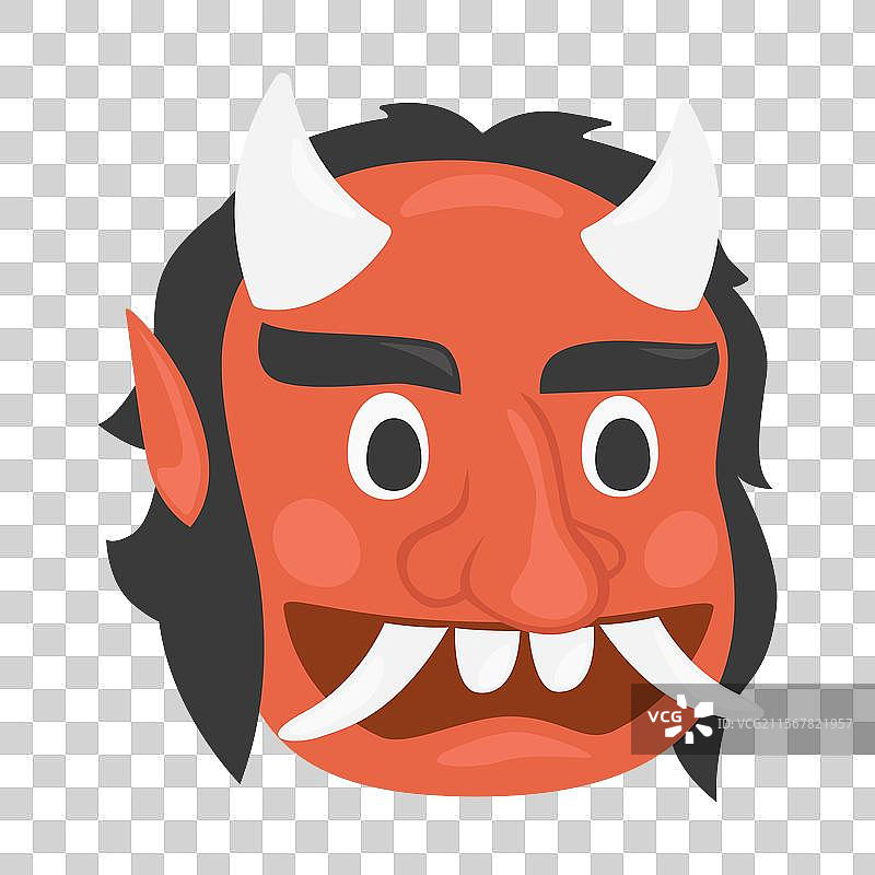 亚洲文化的巨魔表情图标图片素材