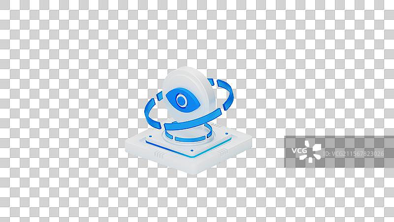 AI人工智能科技互联网计算机视觉3D图标图片素材