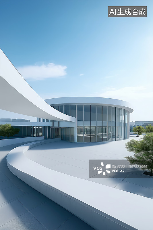 【AI数字艺术】现代建筑外观图片素材
