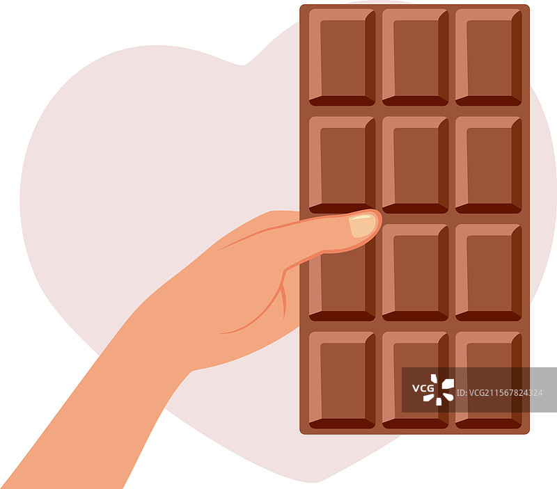 手握巧克力棒的设计图片素材