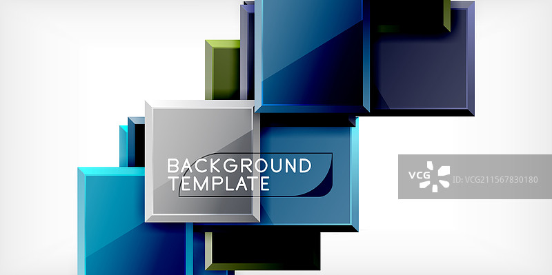 玻璃玩具风格的方形抽象设计图片素材