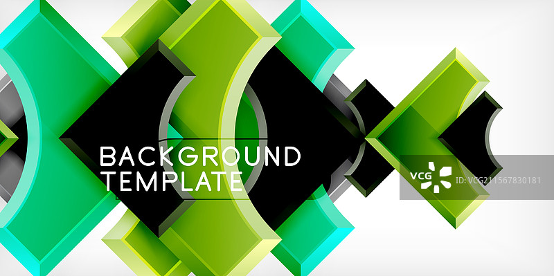 带有圆形元素的方形箭头形状图片素材