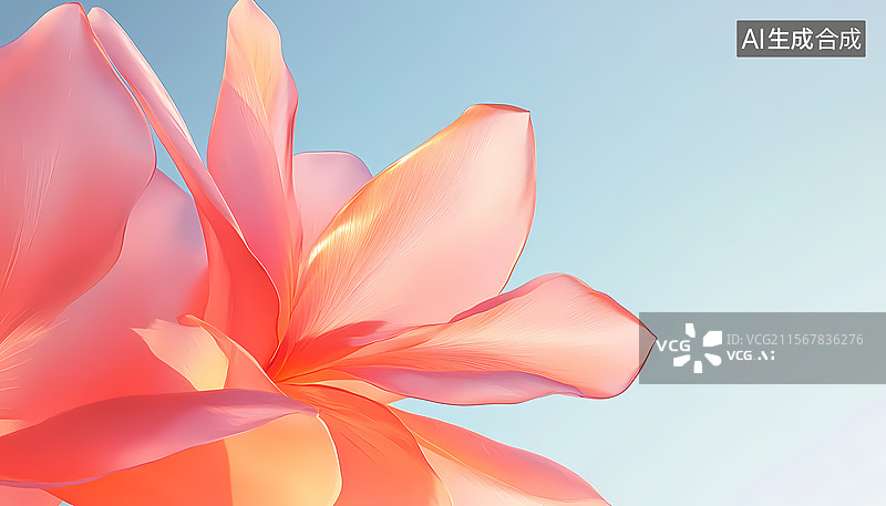 【AI数字艺术】阳光下的玫瑰花瓣图片素材