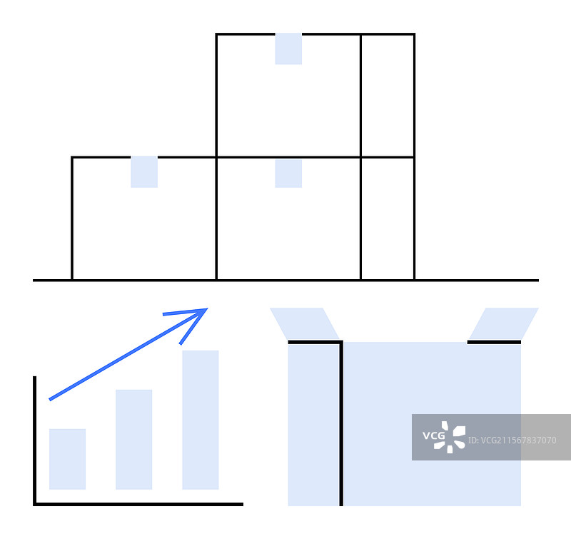 仓储存储与物流增长概念图片素材