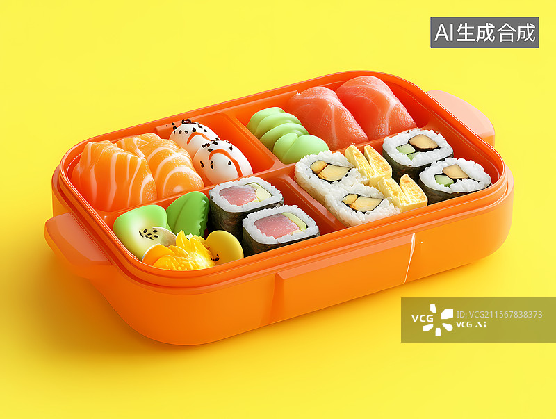 【AI数字艺术】寿司便当盒图片素材