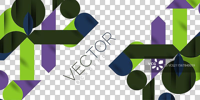 色彩丰富的简单动态几何形状圆圈图片素材