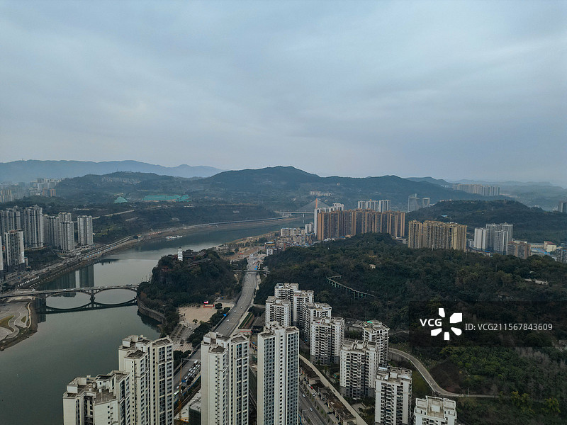 达州市 通川区 廖家湾 凤凰山 朝阳东路 城市图片素材