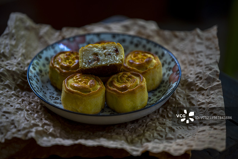 静物自制月饼图片素材