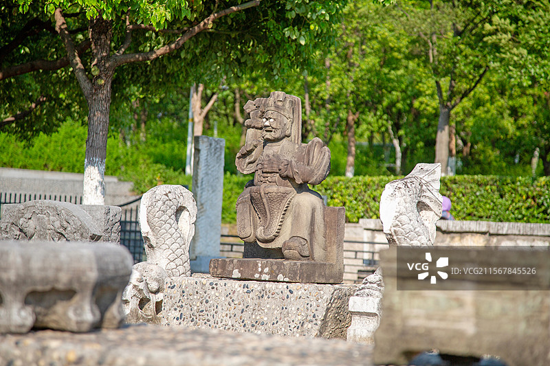 南京眼旅游区石雕园之石人（徽州四绝之石雕）图片素材
