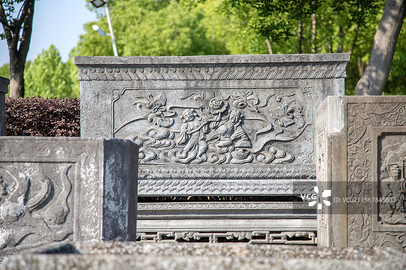 南京眼旅游区石雕园石雕藏品（徽州四绝之石雕）图片素材