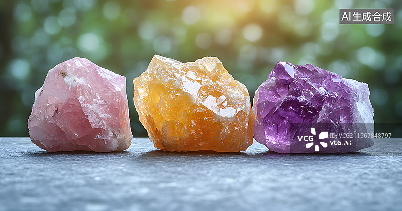 【AI数字艺术】水晶  石头 原石图片素材