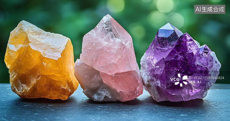 【AI数字艺术】水晶  石头 原石图片素材